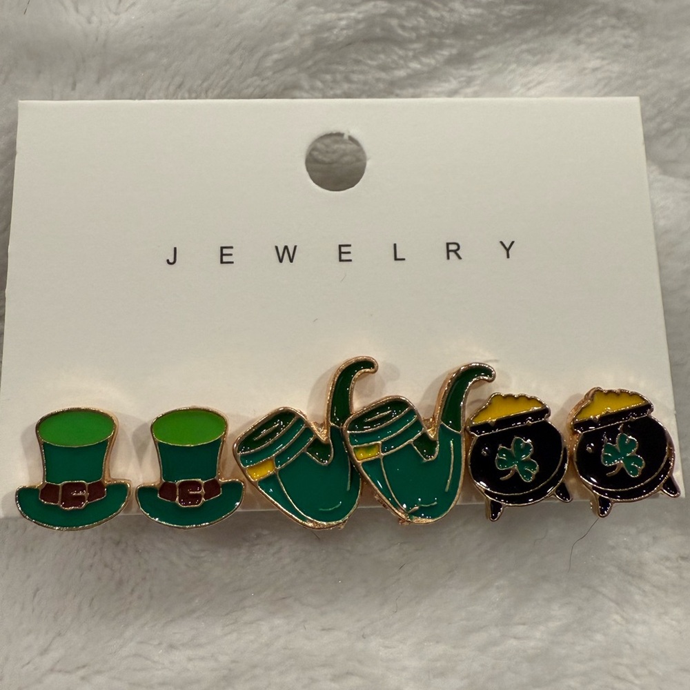 St. Patrick's Day Themed Fashion Earring Set